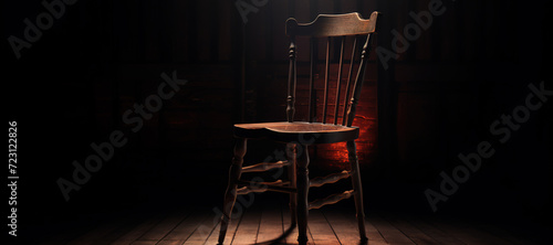 wooden chair with dim light 2