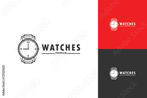 premium watch logo vector design