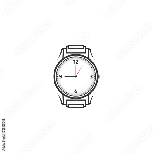 watch logo icon symbol vector design