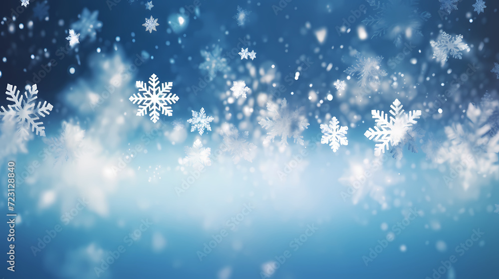 Beautiful winter Christmas glowing background with falling snowflakes, winter background Beautiful winter Christmas glowing background with falling snowflakes, winter background
