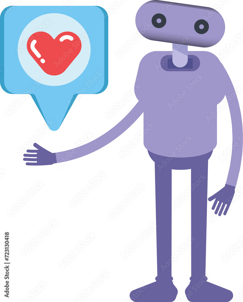 Robot Character and Heart Message
Robot Character and Heart Message