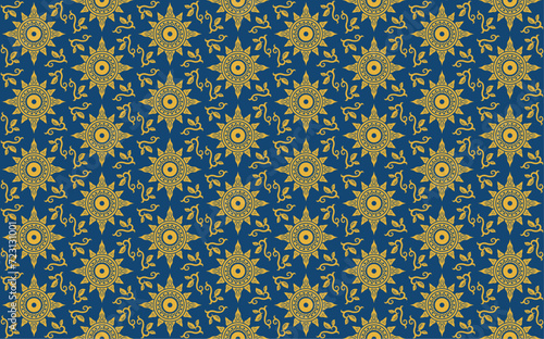 アジア調パターン32（青）