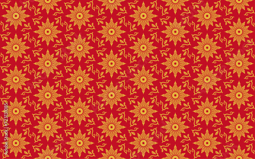 アジア調パターン32（赤）