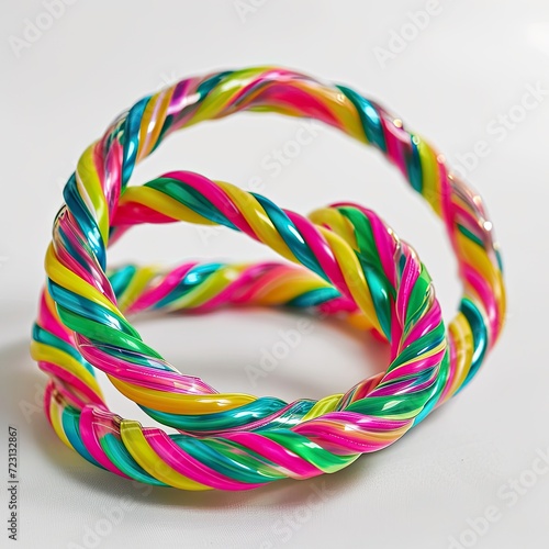 Bracelets made of gum on a white background