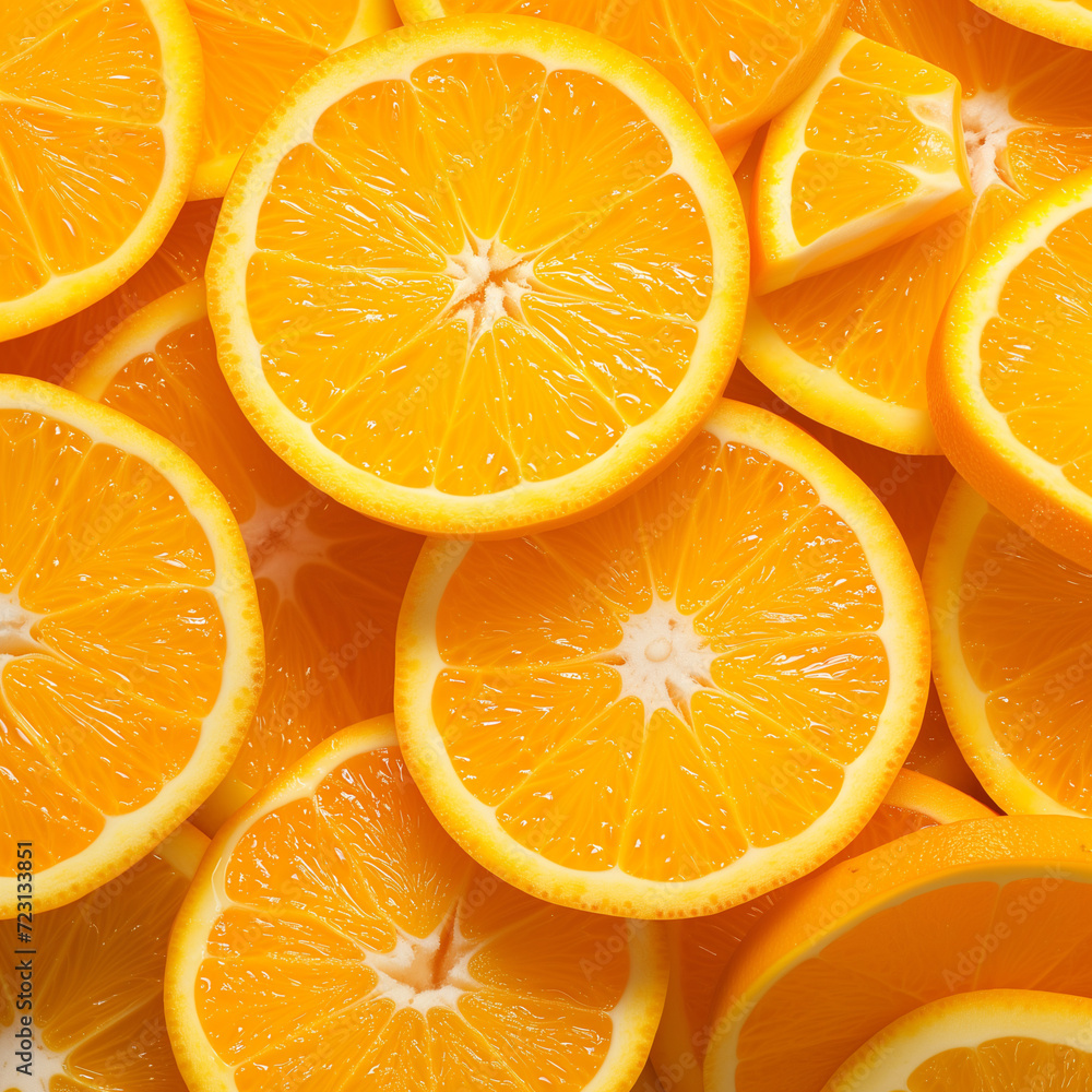 Neatly Arranged Sweet Orange Slices with Vibrant Citrus Colors for Refreshing Visuals Neatly Arranged Sweet Orange Slices with Vibrant Citrus Colors for Refreshing Visuals