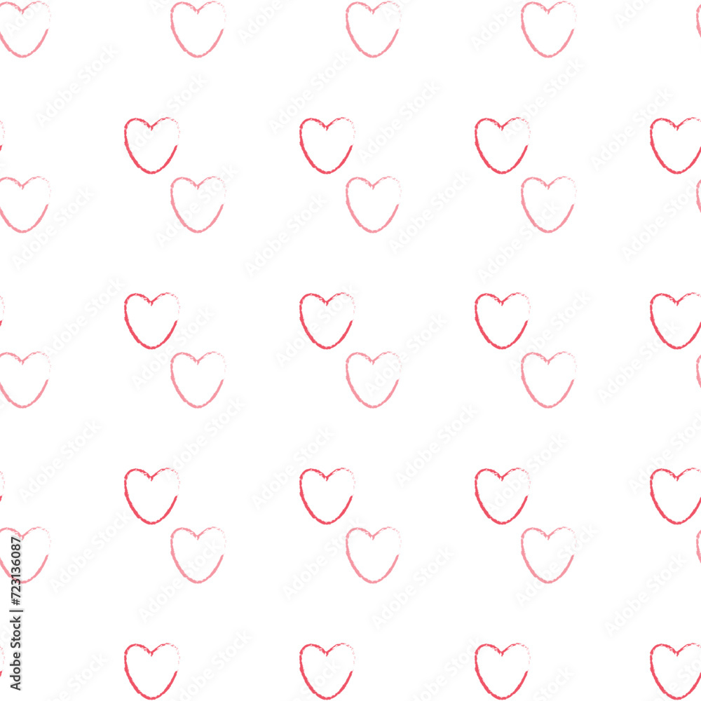 Seamless pattern with hearts on white background for wedding or valentine's day Seamless pattern with hearts on white background for wedding or valentine's day