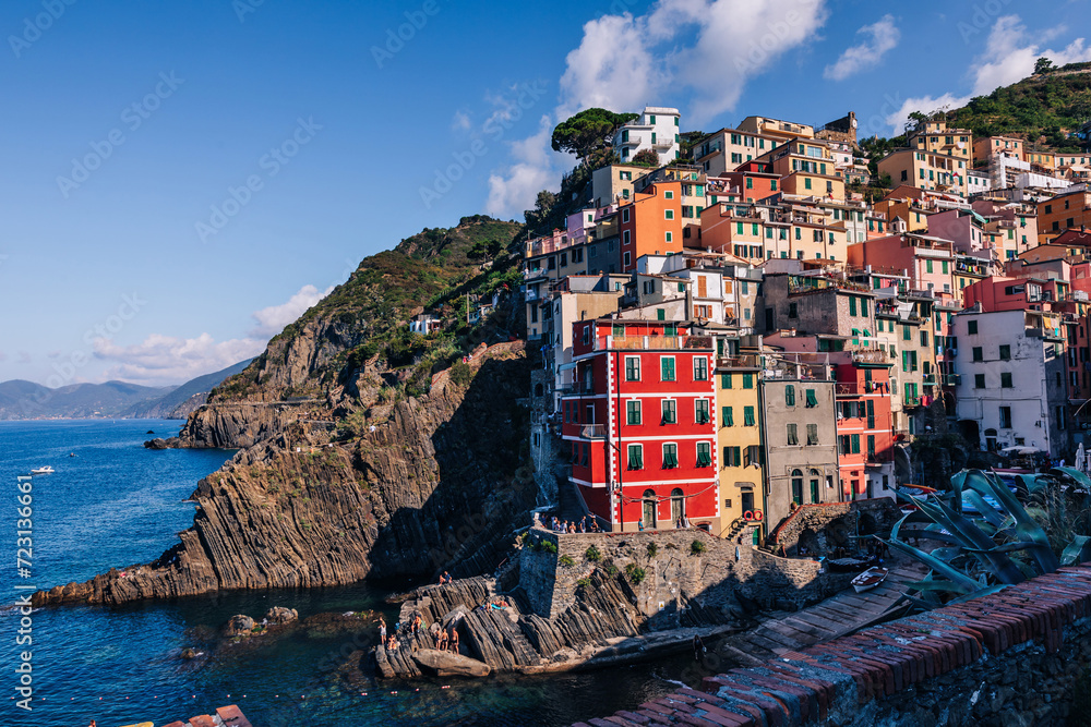 Beautiful view of Manarola city, Cinque Terre, Liguria, Italy. s