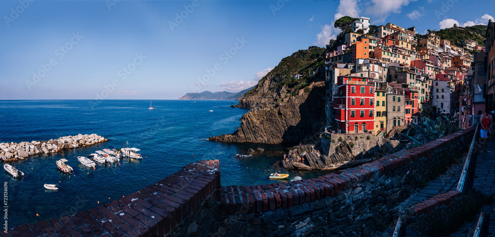 A beautiful shot of the coastal area of Cinque Terre, in the nor