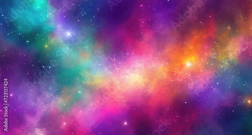 Modern colorful nebula space galaxy background, abstract star night cosmos wallpaper