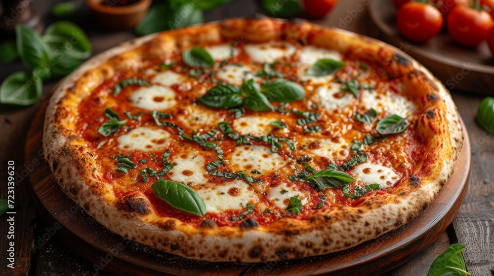 Pizza Napoletana well decorated product photo Pizza Napoletana well decorated product photo