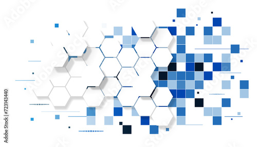 Abstract Background. Geometric figures, square, hexagon, lines. 