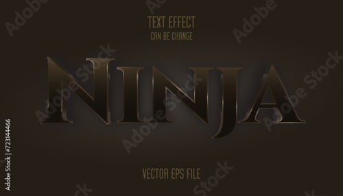 ninja editable text effect can find at graphic style can use for social media, youtube banner etc