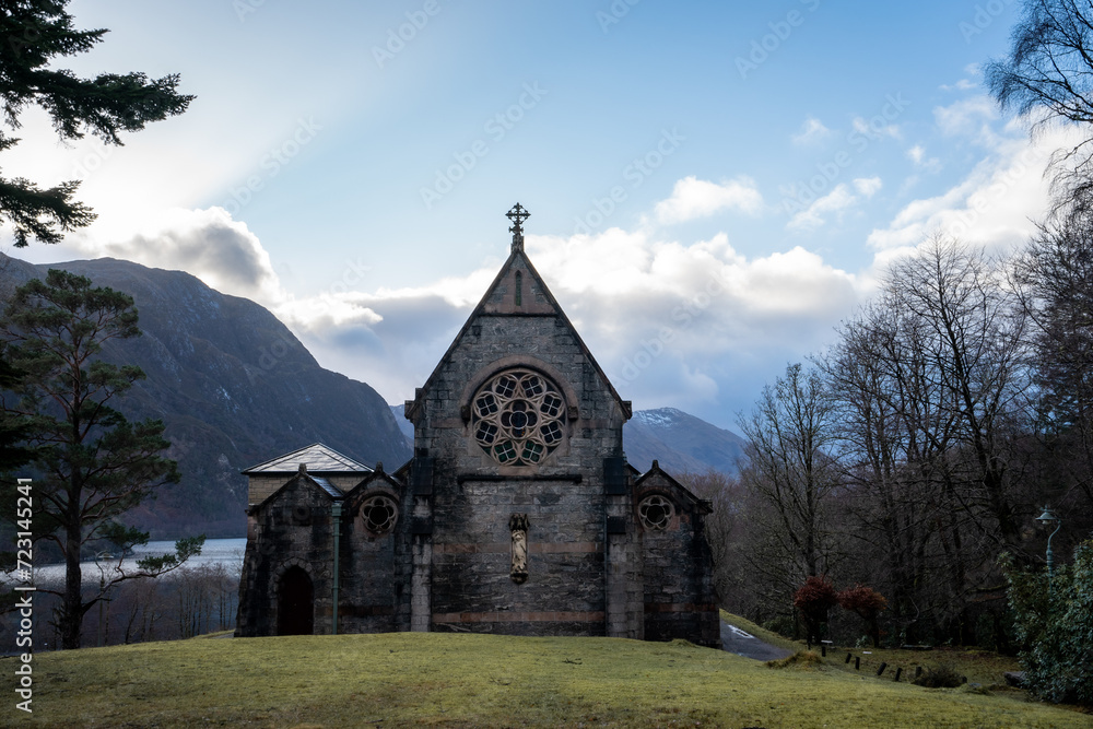 Saint Mary & Saint Finnan Church. Glenfinnan, Scotland. Januari 4 2024.