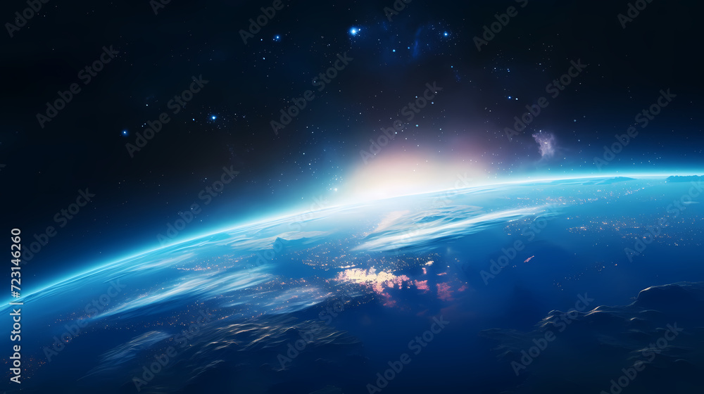 Enjoy breathtaking views of our beautiful planet from the vastness of space Enjoy breathtaking views of our beautiful planet from the vastness of space