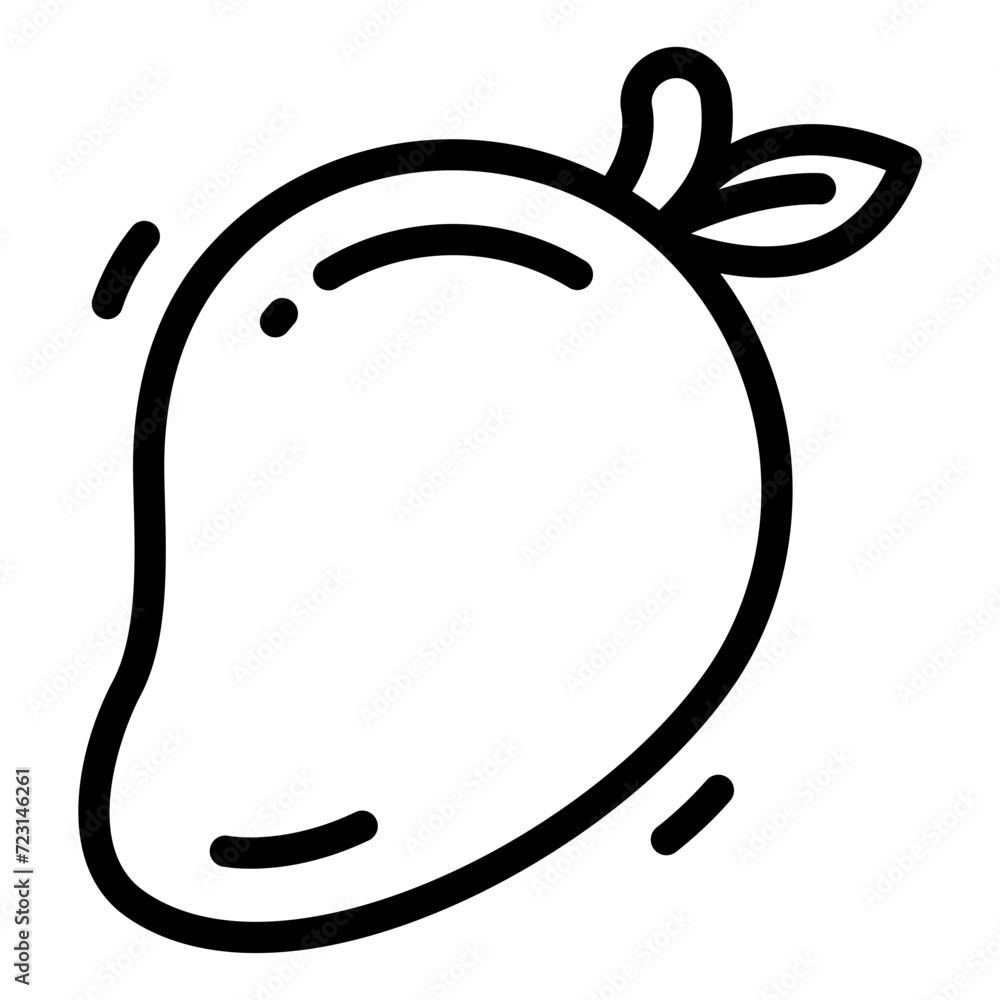 Mango Simple Line Icon Logo Symbol Mango Simple Line Icon Logo Symbol