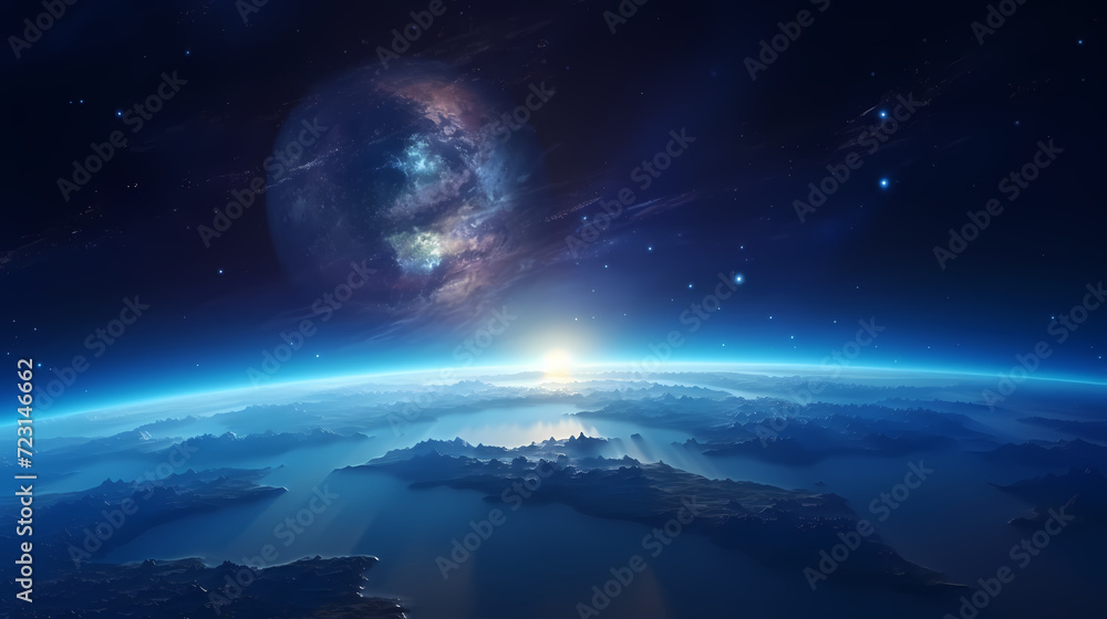 Enjoy breathtaking views of our beautiful planet from the vastness of space Enjoy breathtaking views of our beautiful planet from the vastness of space