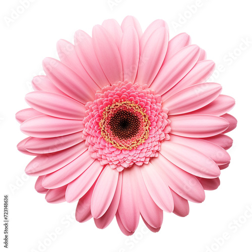 pink gerber daisy isolated on white