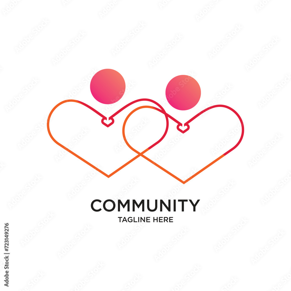 Community logo design simple concept Premium Vector Community logo design simple concept Premium Vector