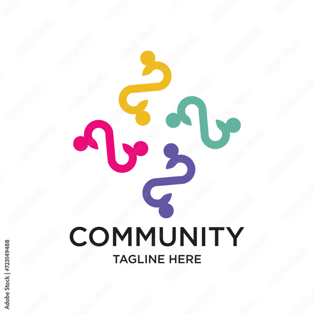 Community logo design simple concept Premium Vector Community logo design simple concept Premium Vector