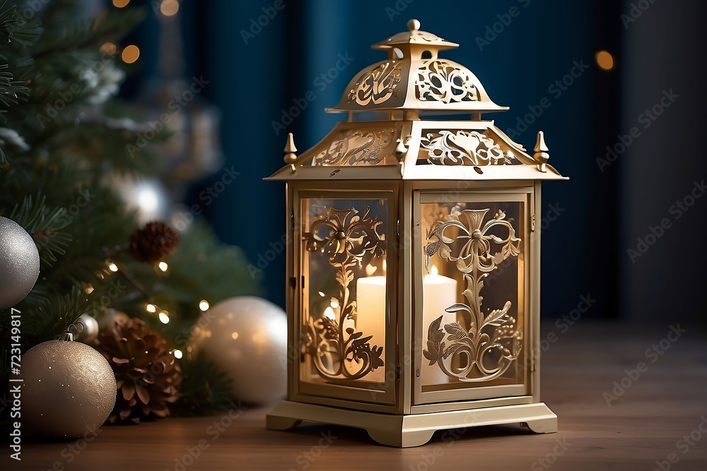 Free photo of a beautiful lantern symbolizing the guiding light. AI generative image. Free photo of a beautiful lantern symbolizing the guiding light. AI generative image.