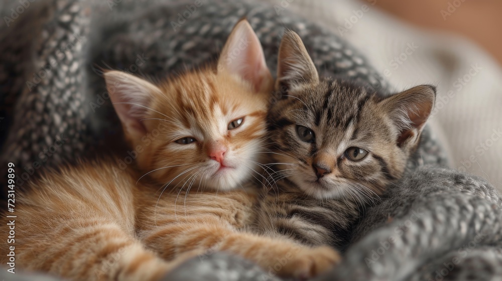 Playful Kittens, Adorable close-up of playful kittens engaged in cute interactions, conveying warmth and coziness Playful Kittens, Adorable close-up of playful kittens engaged in cute interactions, conveying warmth and coziness