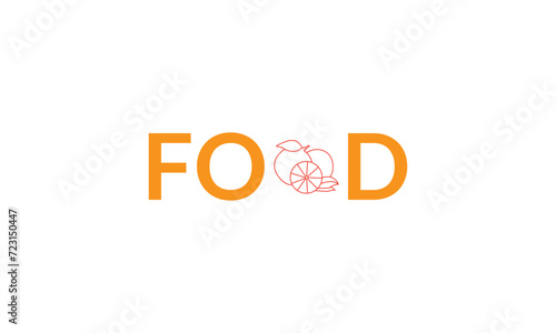 smile food logo design on isolated background, happy food logo design concept modern