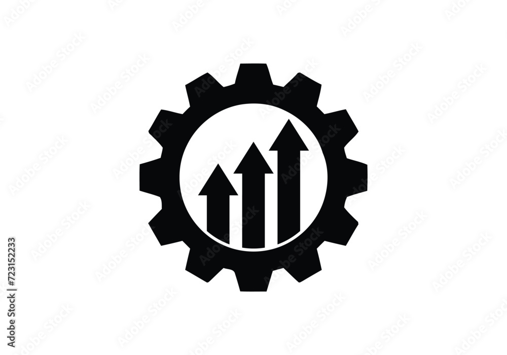 financial & gear logo Design vector Template. financial Logo Design. financial & gear logo Design vector Template. financial Logo Design.