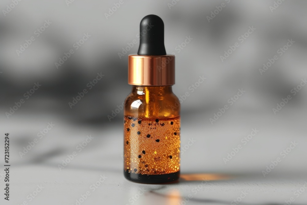 Cosmetic serum dropper bottle isolated on background