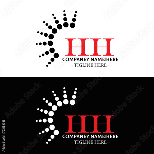 HH logo. H H design. White HH letter. HH  H H letter logo SET design. Initial letter HH linked circle uppercase monogram logo. H H letter logo SET vector design. HH letter logo design 