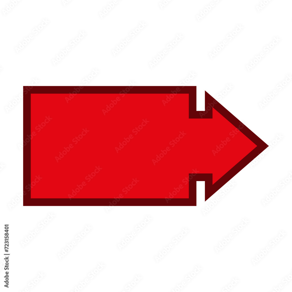 Arrow pointer with large rectangular frame. Vector illustration. Arrow pointer with large rectangular frame. Vector illustration.