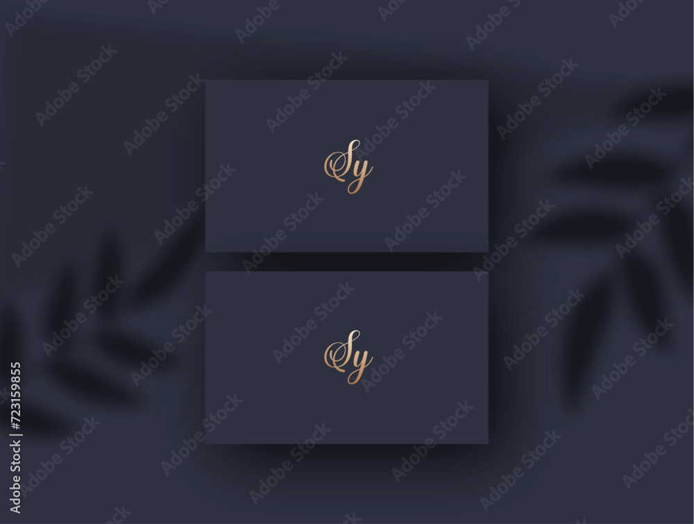 Sy logo design vector image