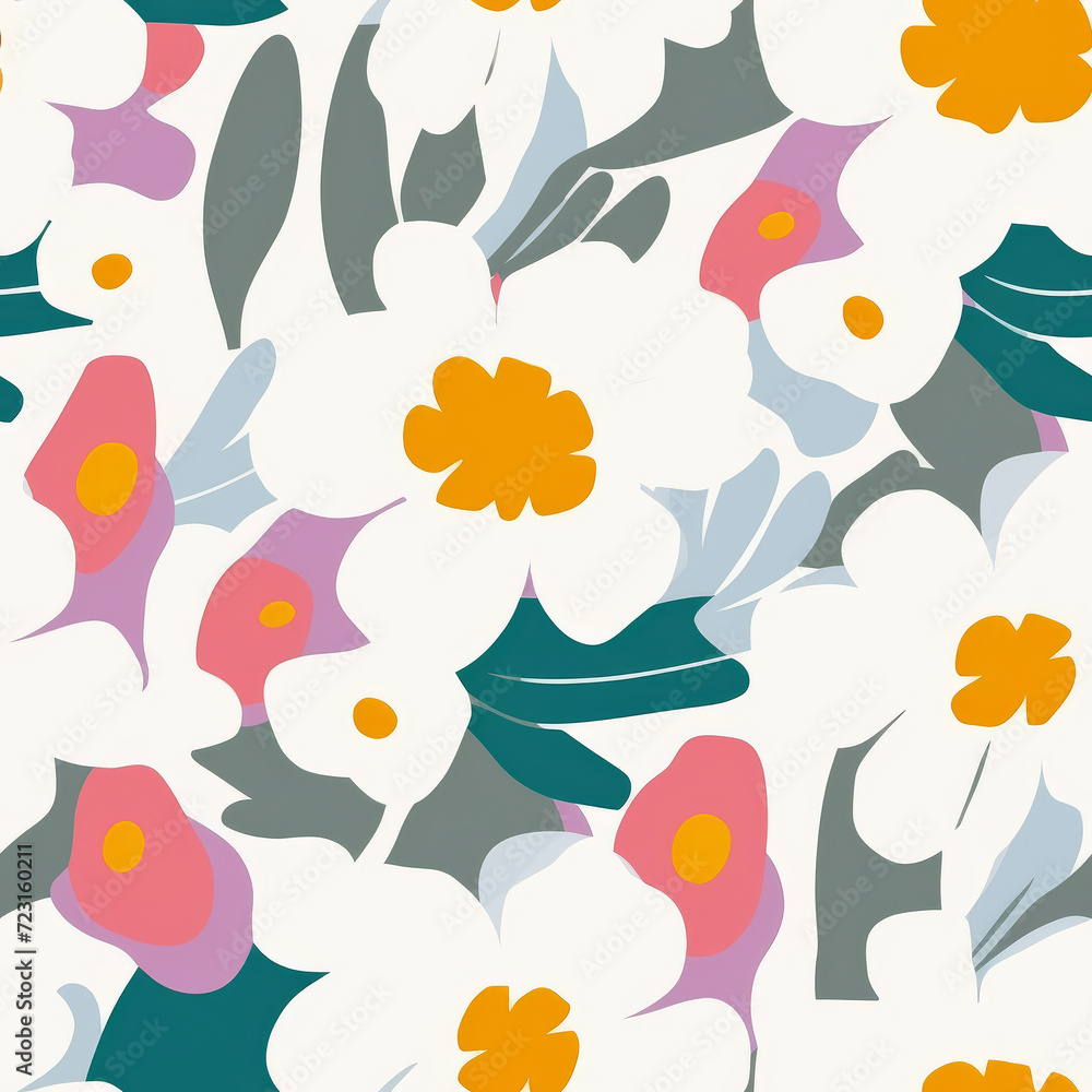 Naklejka premium pattern flower , flower seamless pattern, seamless floral pattern, seamless pattern flowers, flower pattern 