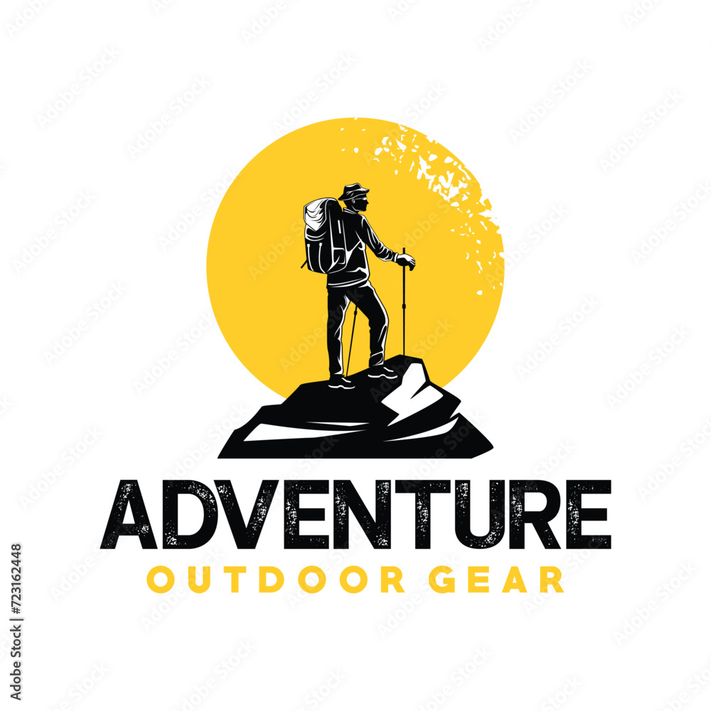 custom made wallpaper toronto digitalHiking and Camping Logo design Vector