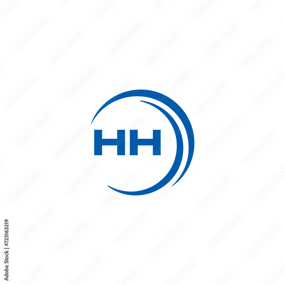 HH logo. H H design. White HH letter. HH, H H letter logo SET design. Initial letter HH linked circle uppercase monogram logo. H H letter logo SET vector design. HH letter logo design 