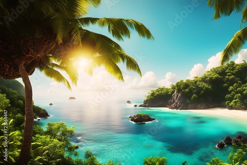 An Impressive Breathtaking Beauty of Caribbean Coast (JPG 300Dpi 10800x7200)