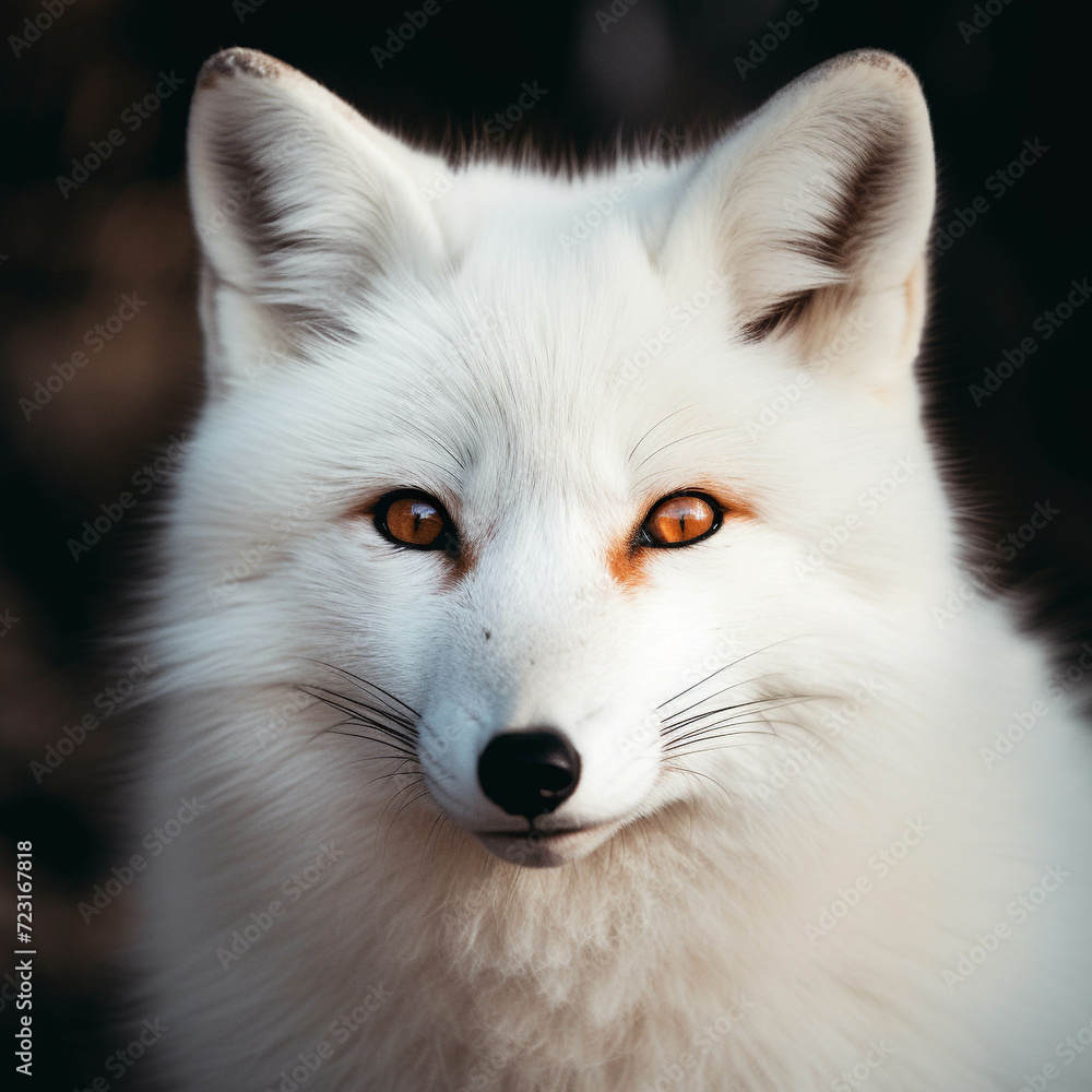 Obraz premium Bright white fox.