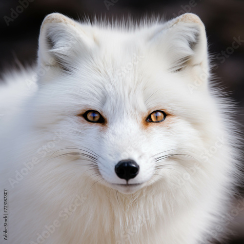 Bright white fox.