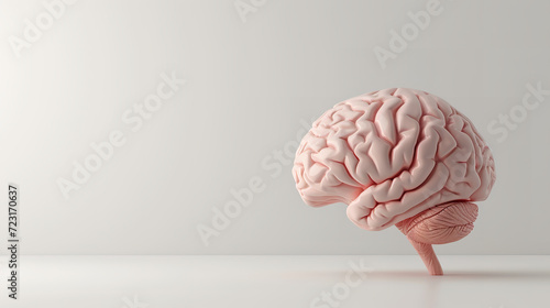 3d rendered illustration of a human brain on white background