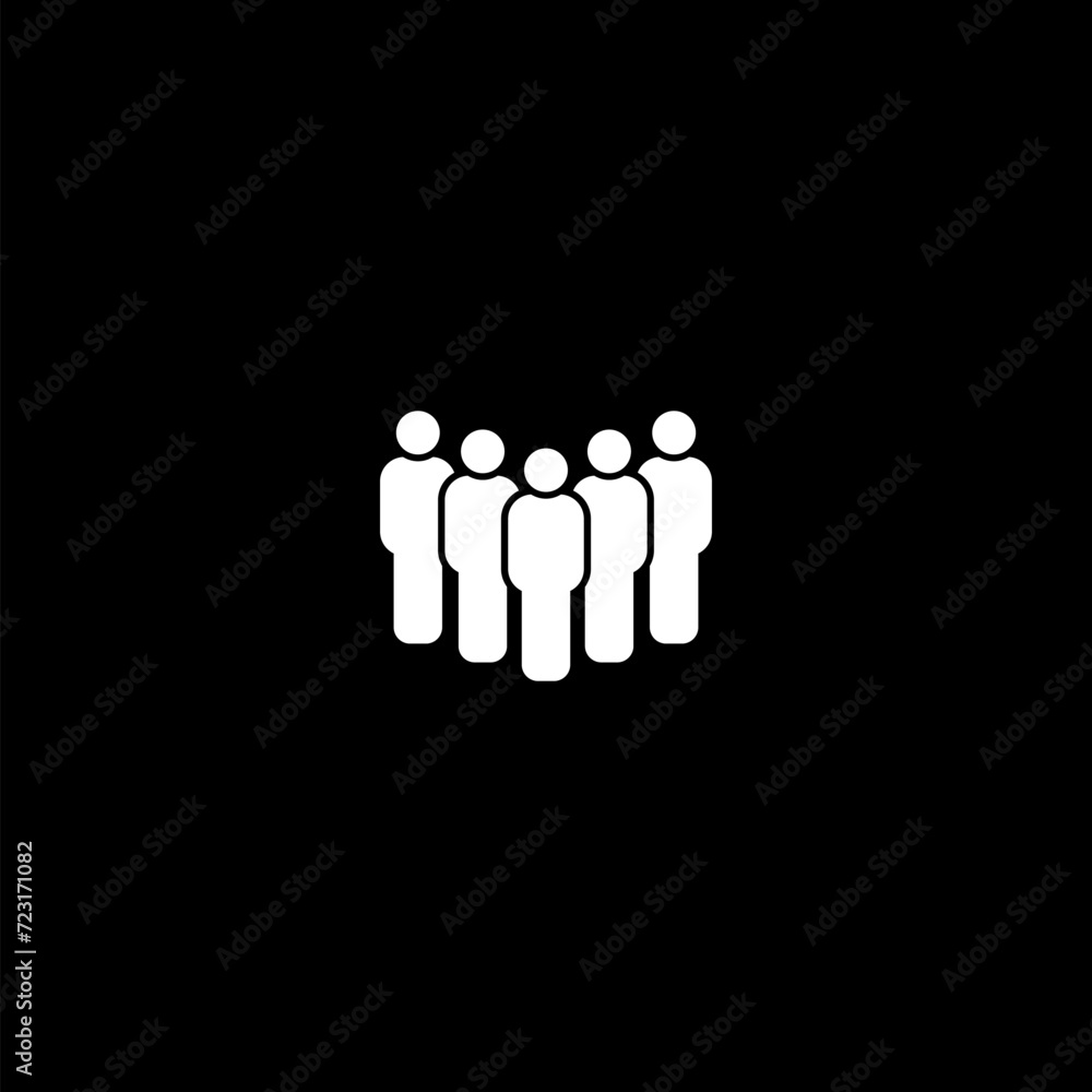 Group of people icon isolated on dark background Group of people icon isolated on dark background