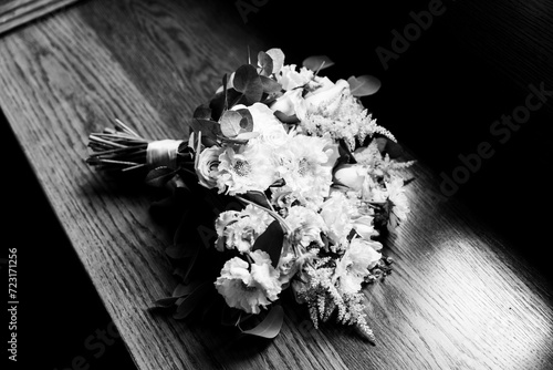 Black and white flowers