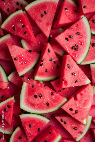 juicy watermelon pattern background, exudes deliciousness, fruit