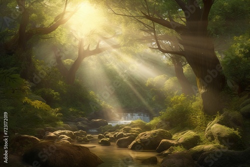 sunlight in the forest