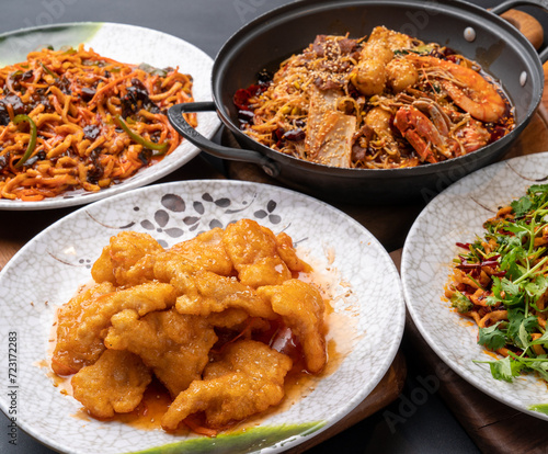 Chinese style, Sweet and Sour Pork, Mara Longsha, Mara Tang, Mapa Tofu, Hyangra Daeha, Mala Ssangguo, Eohyang Yukseul, Hyangra Yukseul