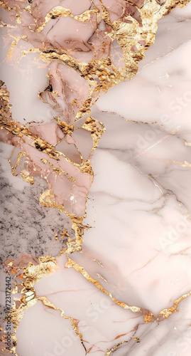 ultra realistic vintage gray rose color and gold marble texture