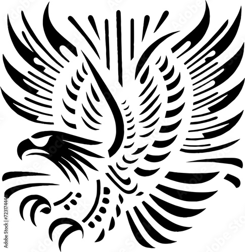 Eagle Traditional Logo Design in the style of Mexican 