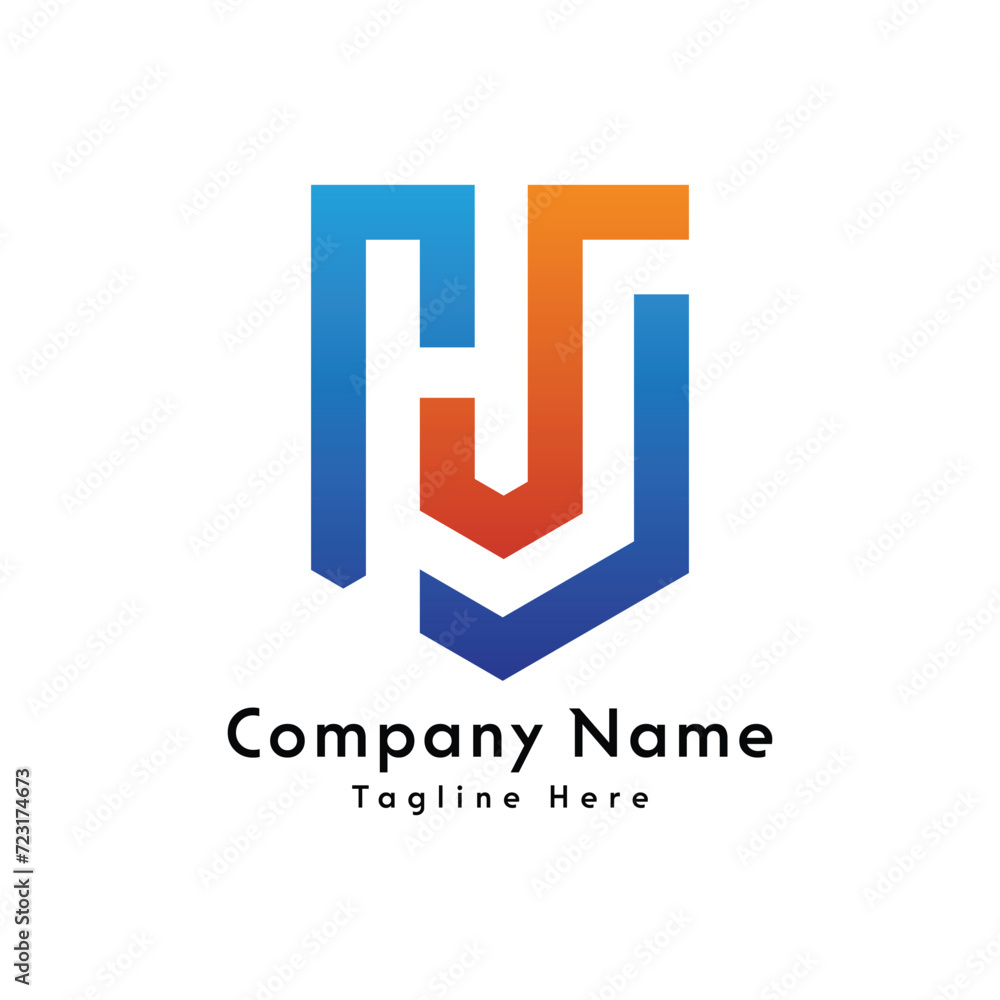 RJ or V letter logo design icon RJ or V letter logo design icon
