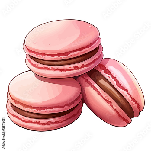  macaroons vector illustration