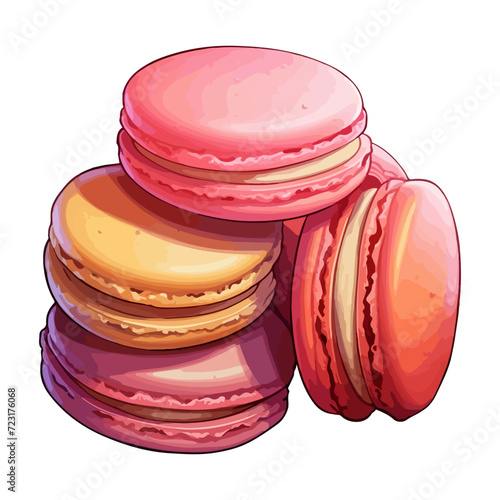  macaroons vector illustration
