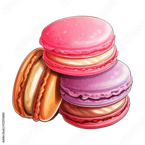  macaroons vector illustration