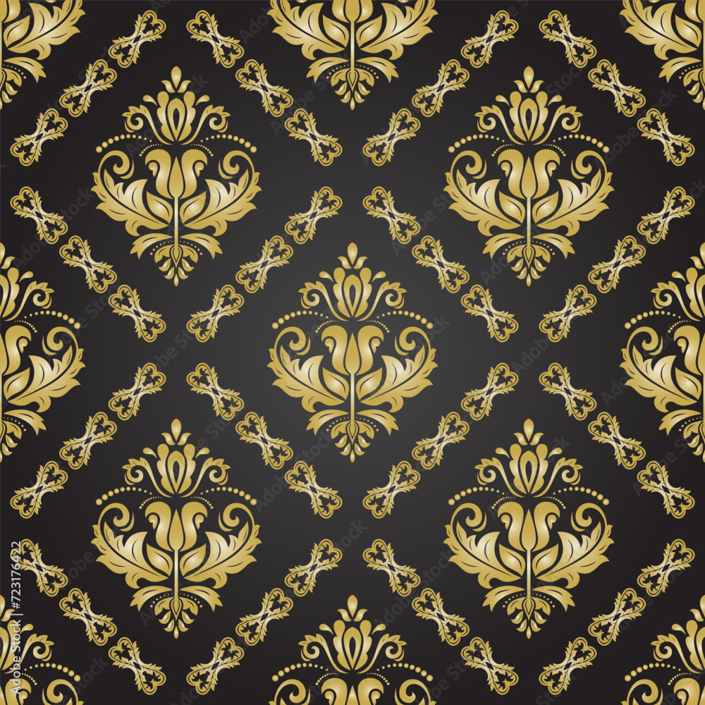 Classic seamless vector pattern. Damask orient ornament. Classic vintage background. Orient pattern for fabric, wallpapers and packaging Classic seamless vector pattern. Damask orient ornament. Classic vintage background. Orient pattern for fabric, wallpapers and packaging